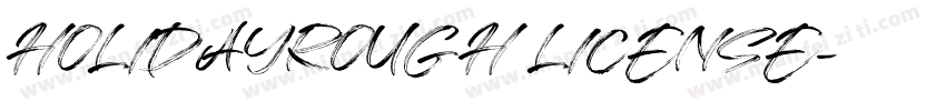 HOLIDAYROUGH LICENSE字体转换